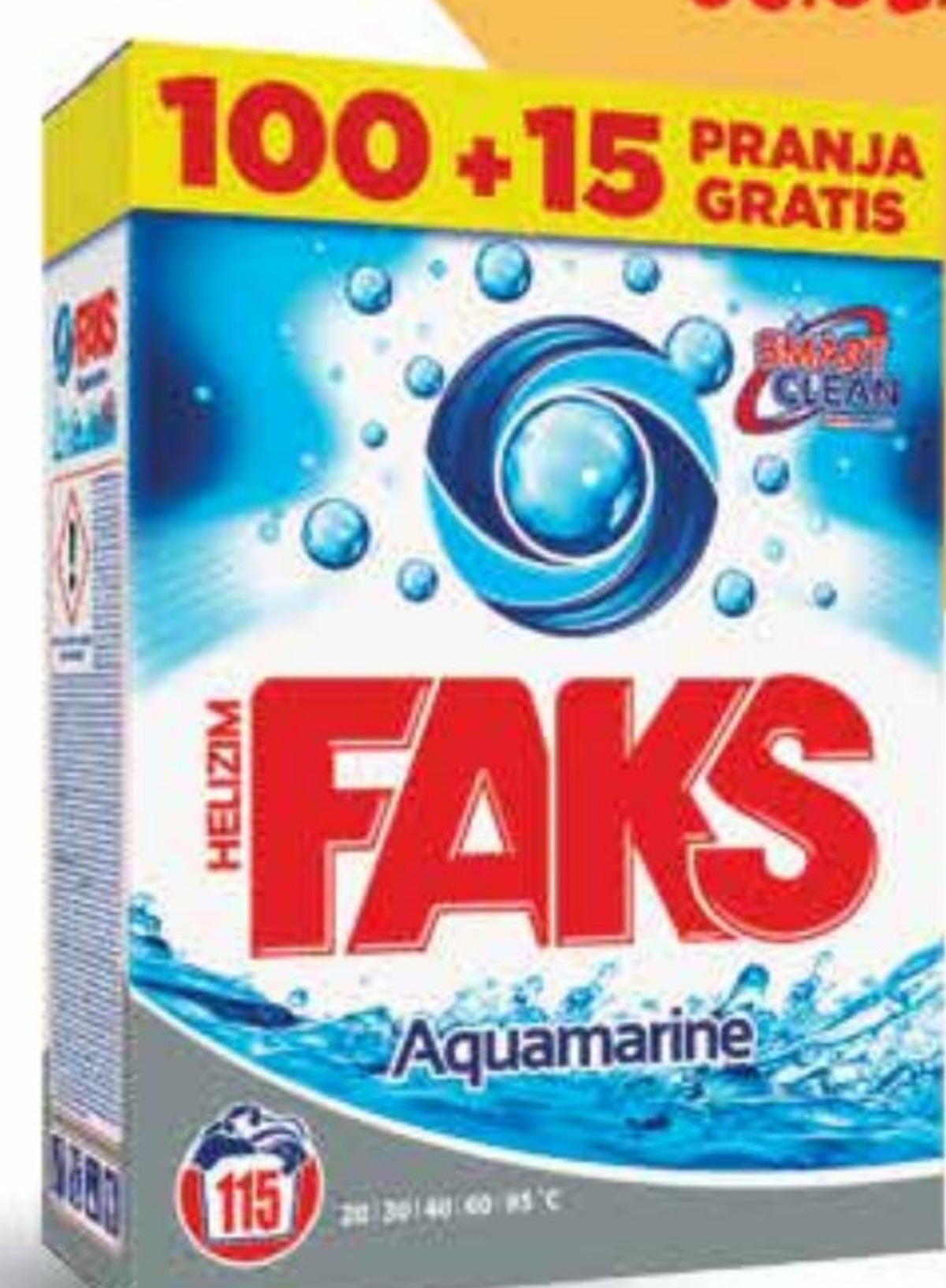 Deterdžent za pranje rublja Faks Aquamarine 7,475 kg - Akcija u trgovini NTL