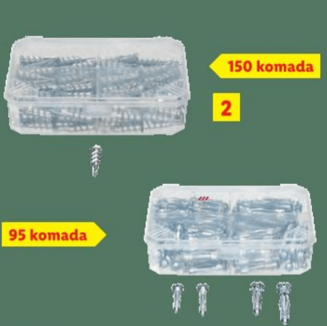 Parkside Metalne tiple 150 komada - Akcija u trgovini Lidl