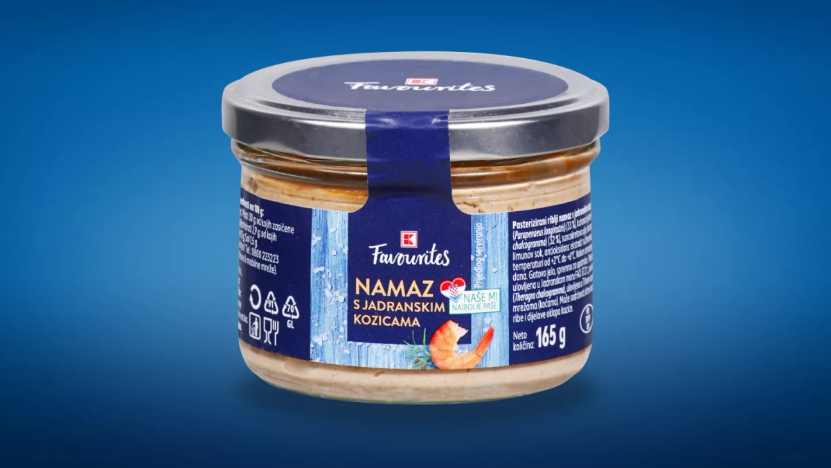 Riblji namaz s jadranskim kozicama 165 g Favourites - Akcija u trgovini Kaufland