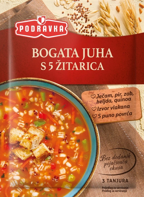 Podravka Bogata juha s 5 žitarica 80g - Akcija u trgovini Žabac
