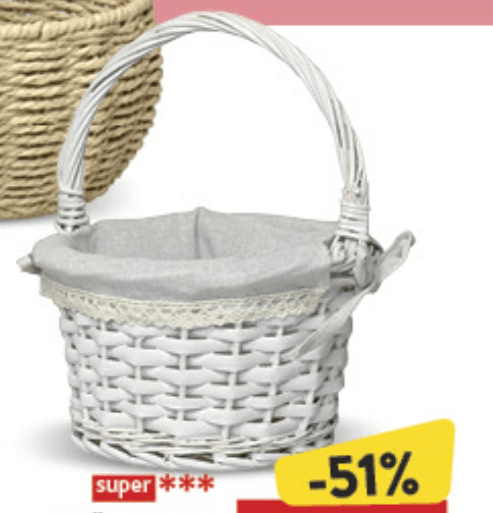 Košarica s tkaninom 21x21x12 cm, kom - Akcija u trgovini Konzum