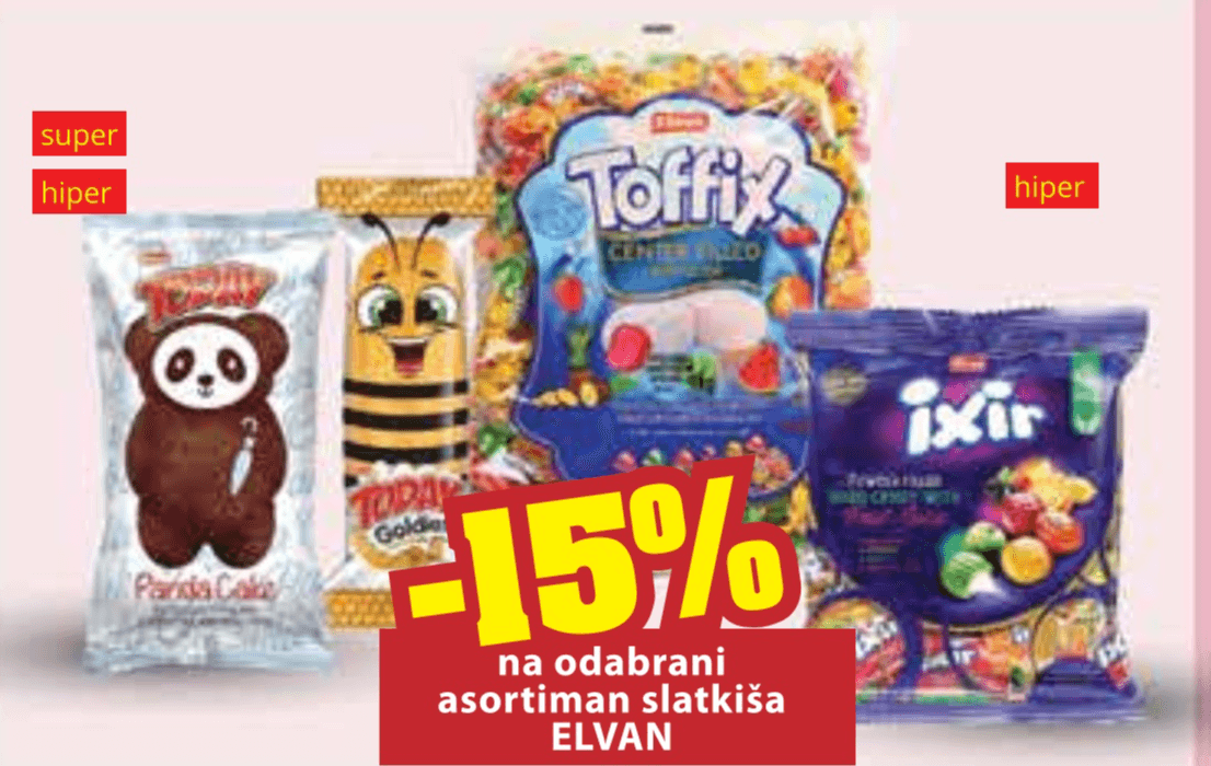 Odabrani Elvan slatkiši - Akcija u trgovini Ribola