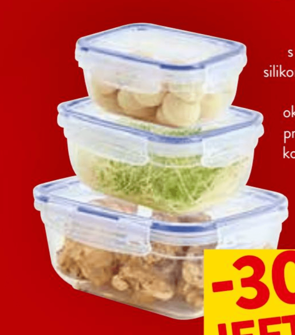 Set PVC posuda za čuvanje namirnica 1 set - Akcija u trgovini Interspar