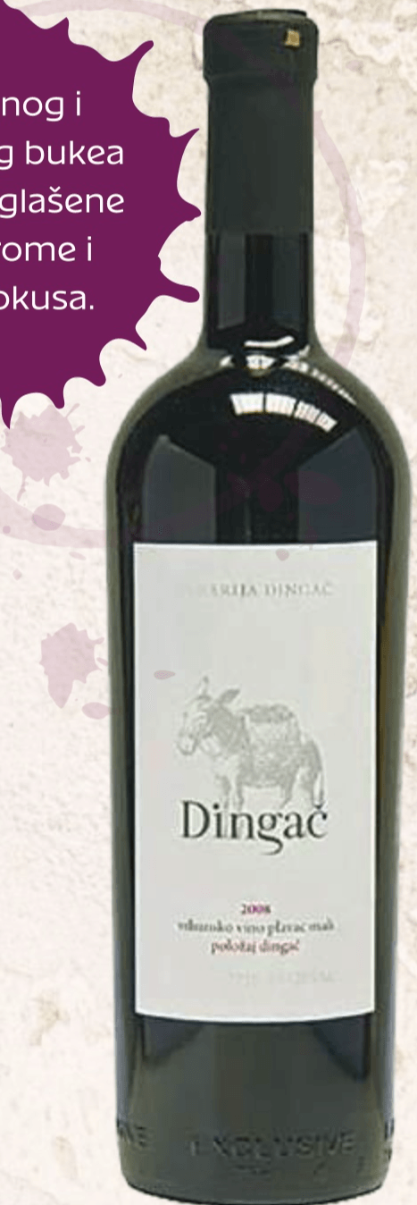 Vinarija Dingač Dingač Vino crno 0,75 L - Akcija u trgovini Tommy