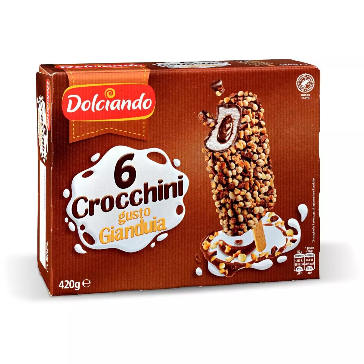 Dolciando Sladoled Crocchini punjenje Gianduia 6 kom, 420 g Akcija u trgovini Eurospin