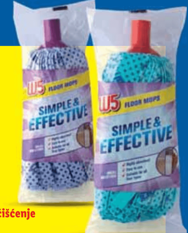 W5 Krpa za čišćenje podova 1 kom - Akcija u trgovini Lidl