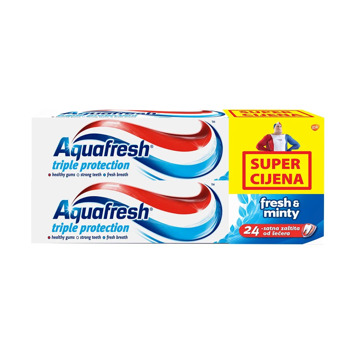 Aquafresh Pasta za zube 2x100 ml - Akcija u trgovini Studenac
