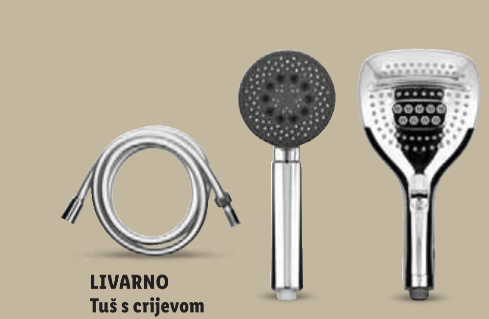 LIVARNO Tuš s crijevom - Akcija u trgovini Lidl