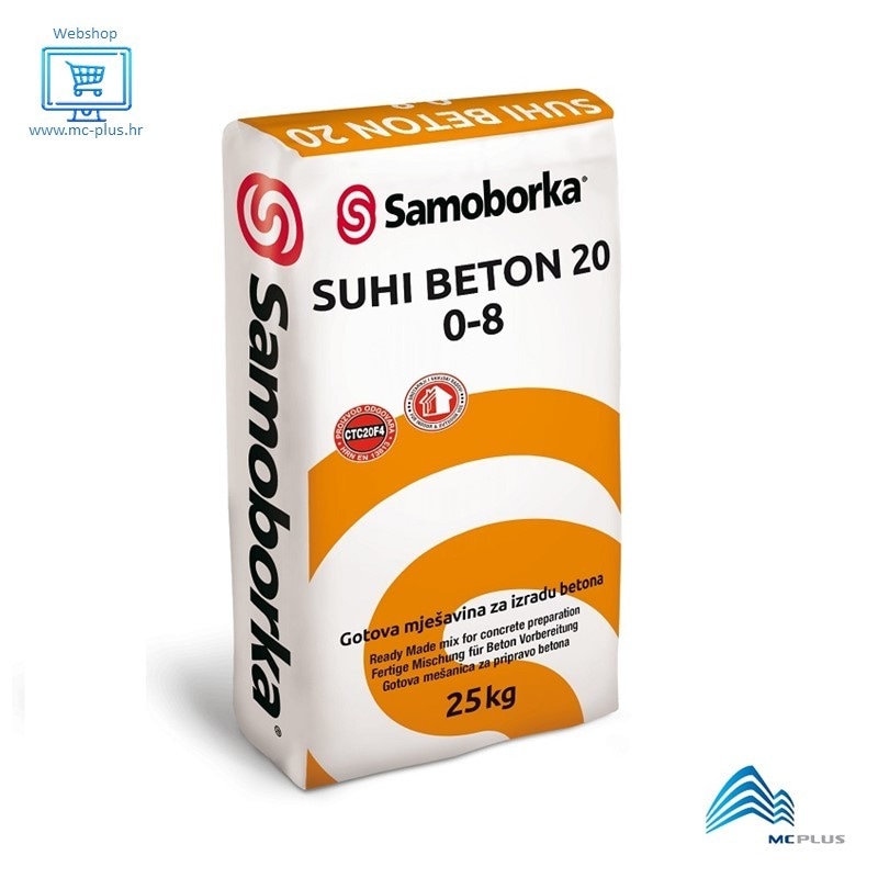 Samoborka suhi beton MB20 25 kg Akcija u trgovini Vinkoprom