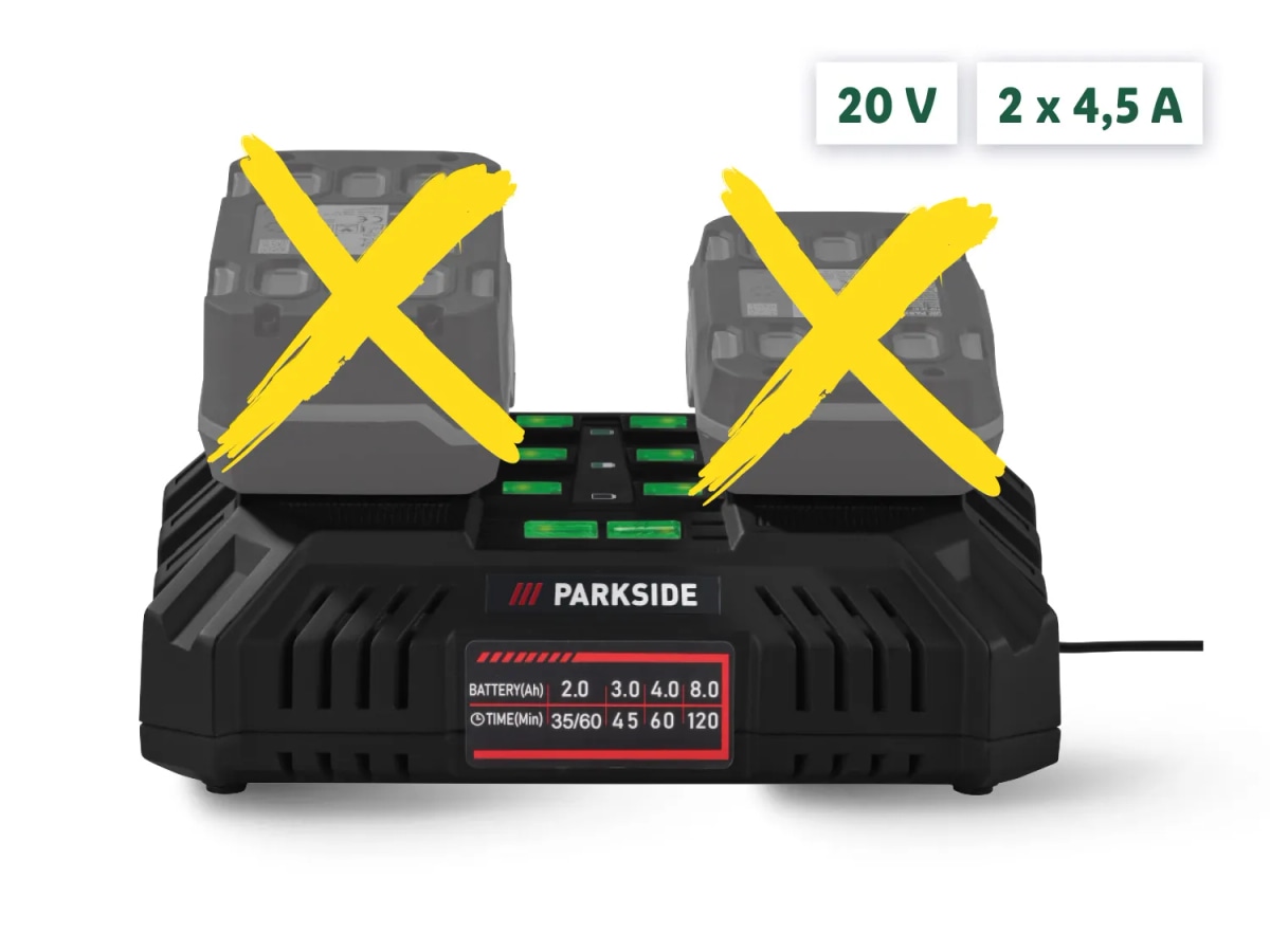 PARKSIDE Dvostruki uređaj za punjenje baterija - Akcija u trgovini Lidl