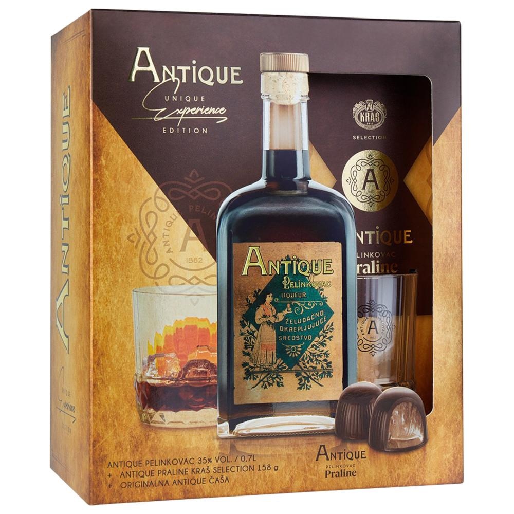 Antique Pelinkovac & Kraš Antique Praline Gift box 0,7 l + čaša - Akcija u trgovini Plodine