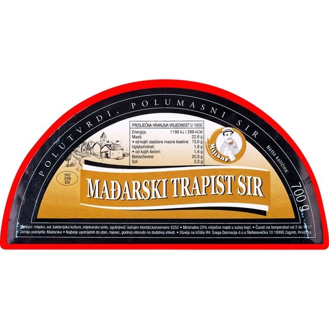 Mljekar Sir Trapist 700 g - Akcija u trgovini Plodine