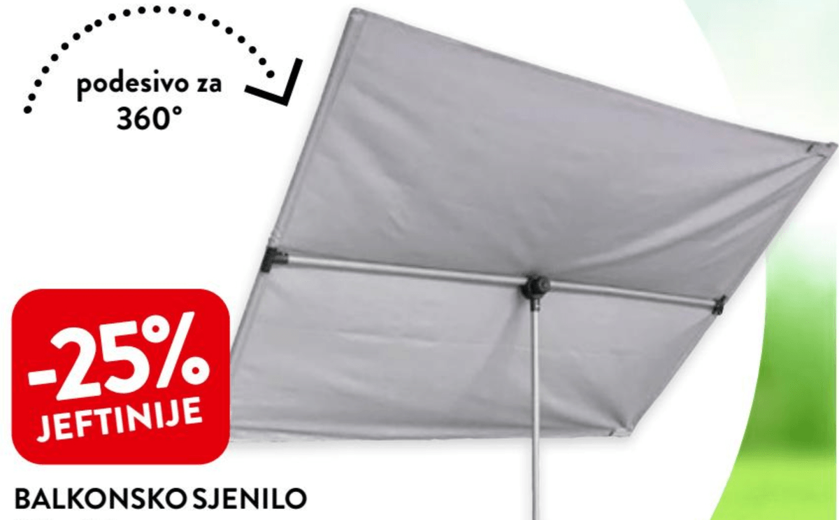 Balkonsko sjenilo 1 kom - Akcija u trgovini Interspar