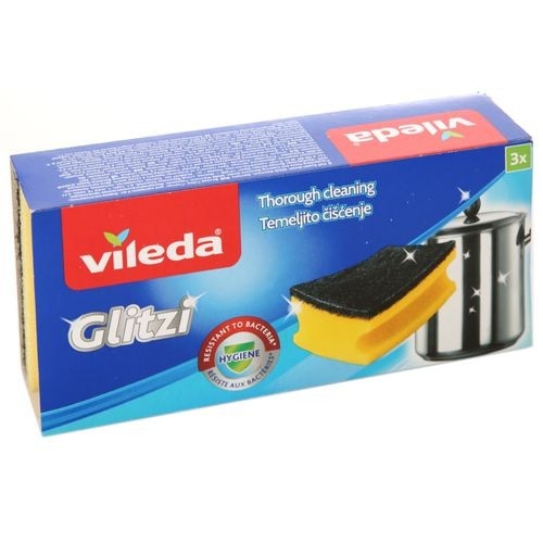 Vileda Spužva abrazivna Glitzi Crystal 3 kom, 1 pak - Akcija u trgovini NTL
