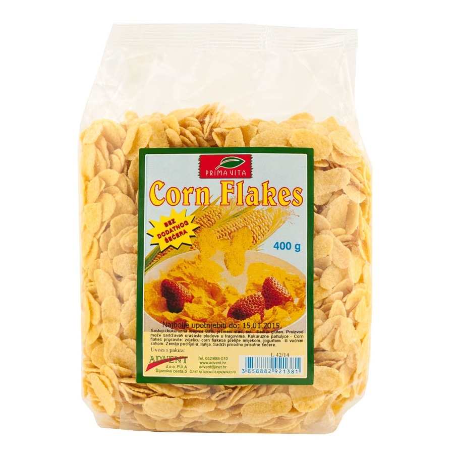 Prima Vita, Advent Kukuruzne pahuljice 400 g - Akcija u trgovini Tommy