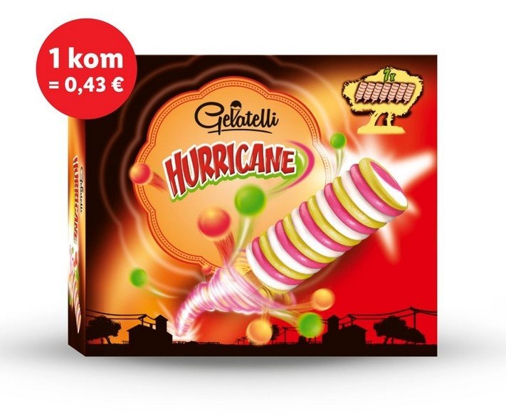 Gelatelli Hurricane sladoled 7 x 75 ml - Akcija u trgovini Lidl