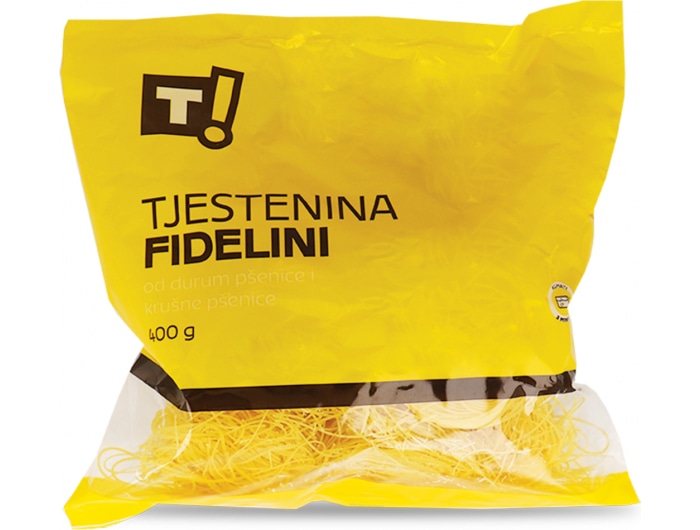 T! Tjestenina Fidelini 400 g - Akcija u trgovini Tommy