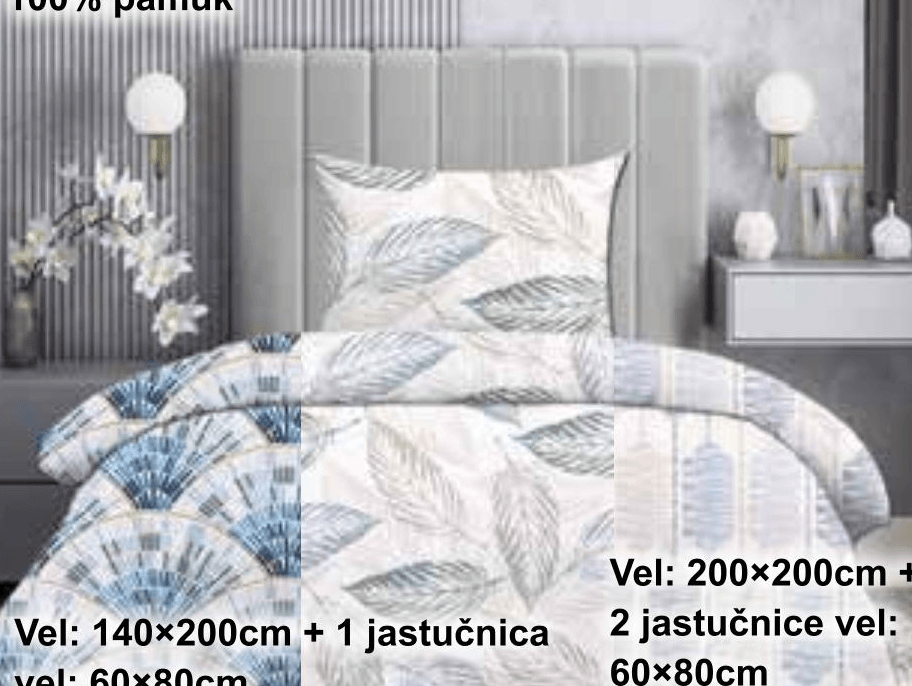 Posteljina print Vel. 200×200 cm + 2 jastučnice 60×80 cm - Akcija u trgovini KTC