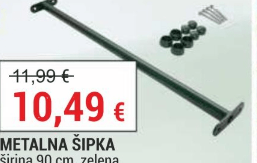 Metalna šipka - Akcija u trgovini Merkury