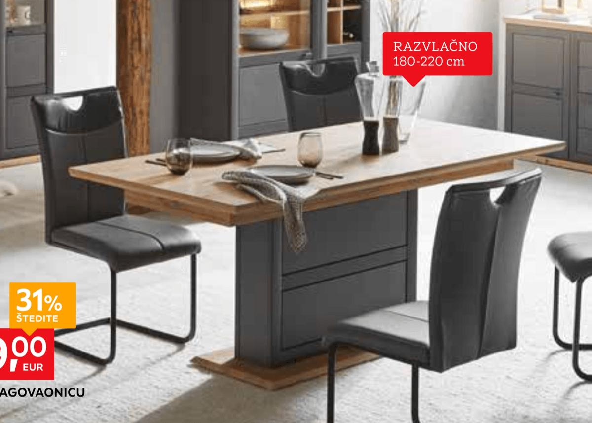 Stol za blagovaonicu - Akcija u trgovini Lesnina