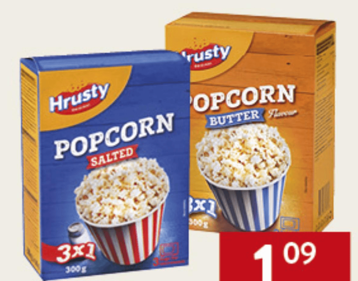 Hrusty Popcorn 3x100g - Akcija u trgovini Konzum