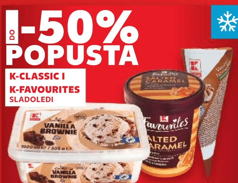 K-Classic i K-Favourites Sladoledi K-CLASSIC, K-FAVOURITES - Akcija u trgovini Kaufland