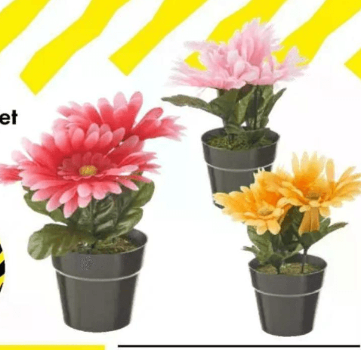 Umjetni cvijet u lončanici - Akcija u trgovini Tedi