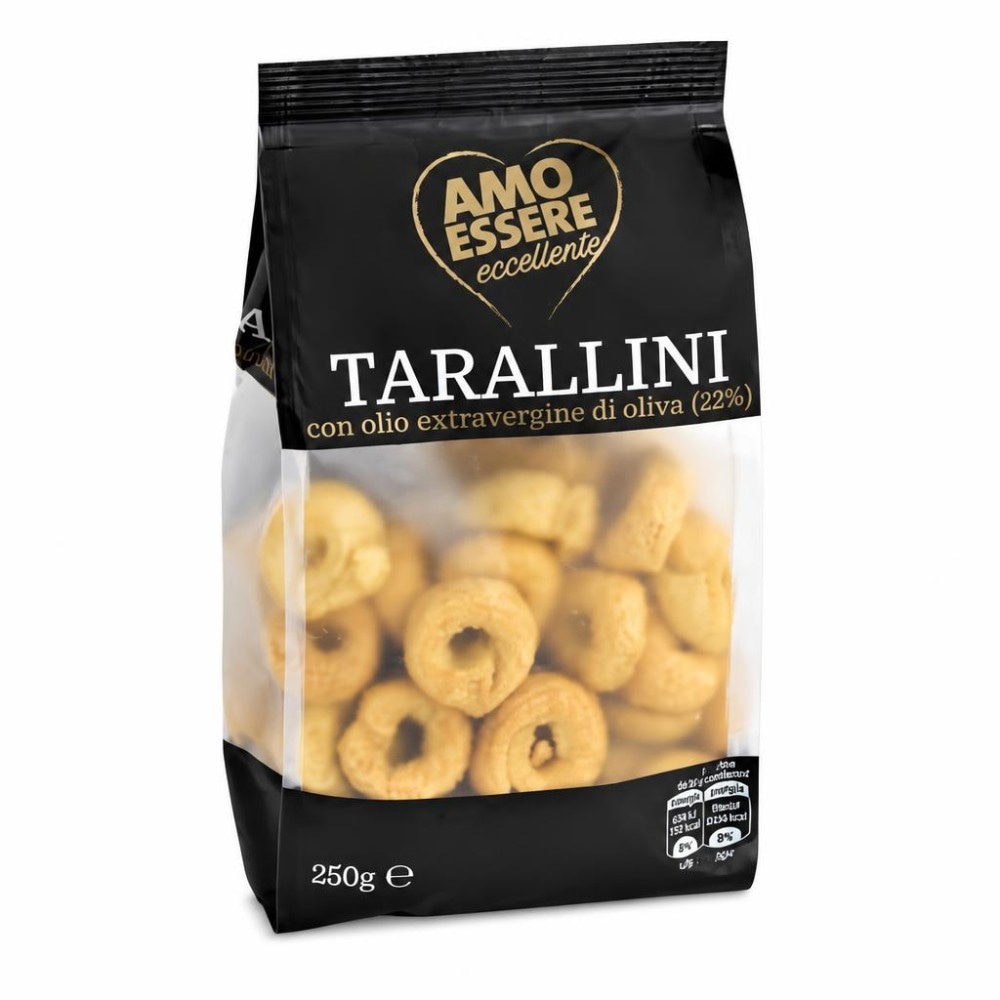 Taralli 100% maslinovo ulje premium 250 g AMO ESSERE Akcija u trgovini Eurospin