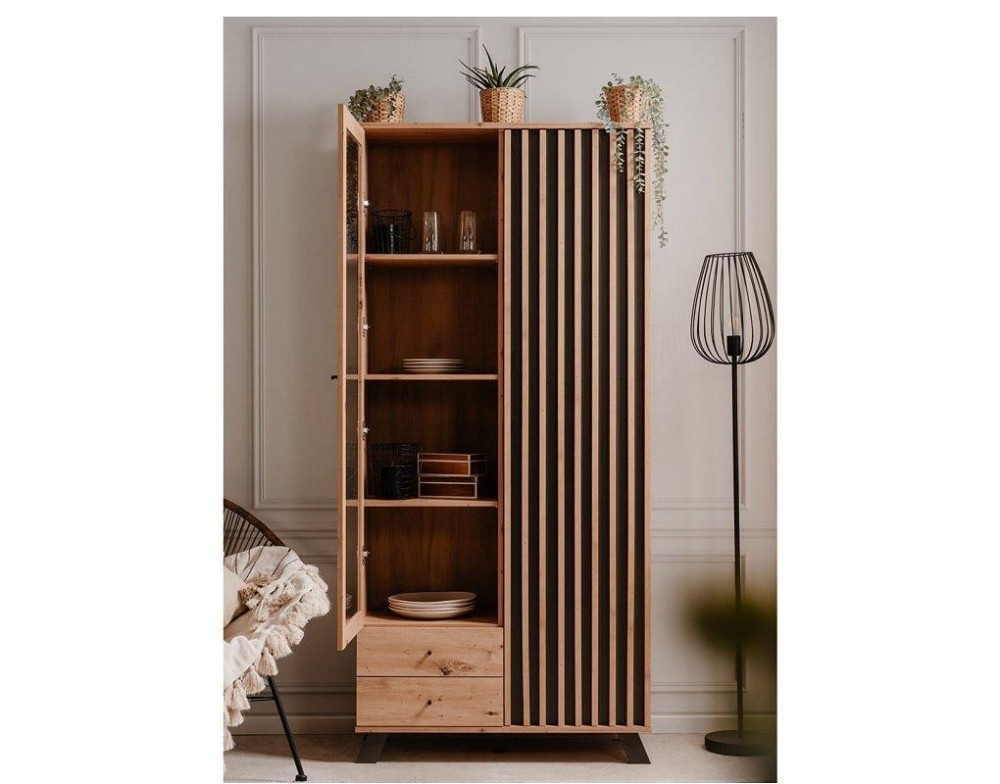 Medan vitrina 92x198 cm Akcija u trgovini Lesnina