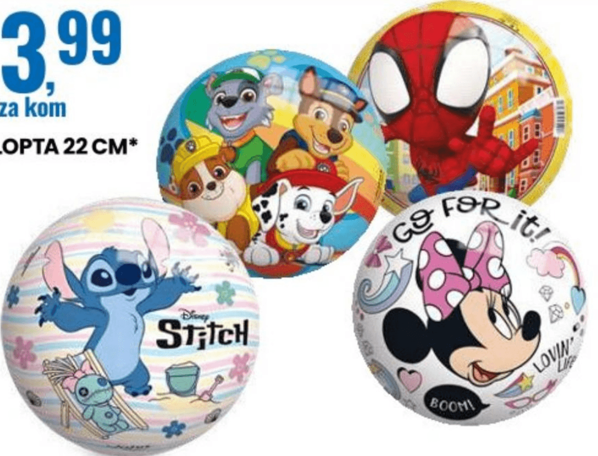 Lopta 22 cm 22 cm - Akcija u trgovini Eurospin