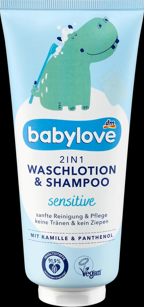 babylove 2u1 losion za kupanje i šampon sensitive 200 ml - Akcija u trgovini Dm