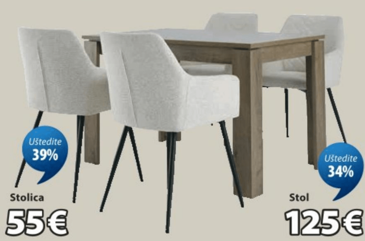 VEDDE blagovaonski stol - Akcija u trgovini Jysk