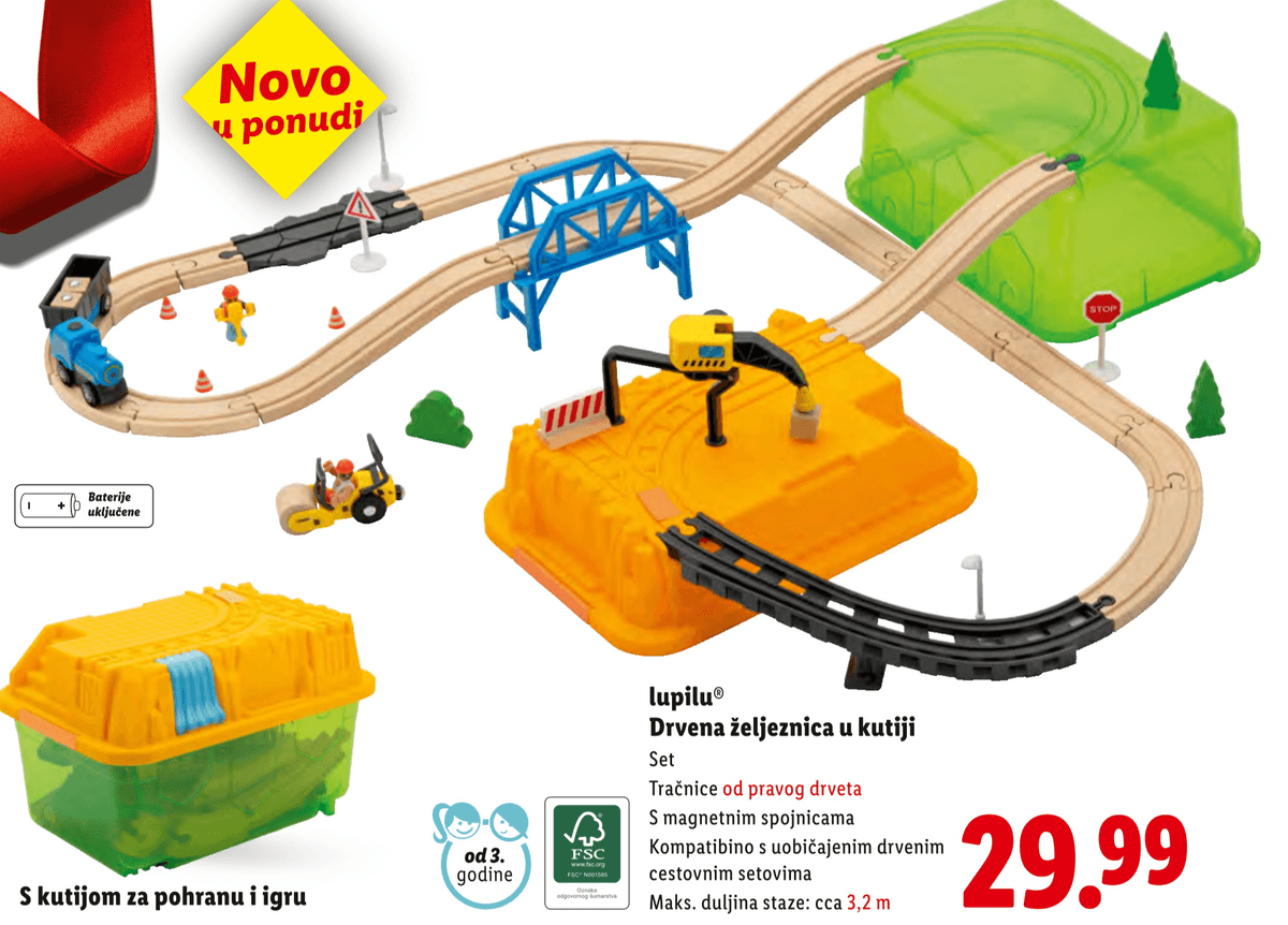 lupilu® Drvena željeznica u kutiji Akcija u trgovini Lidl