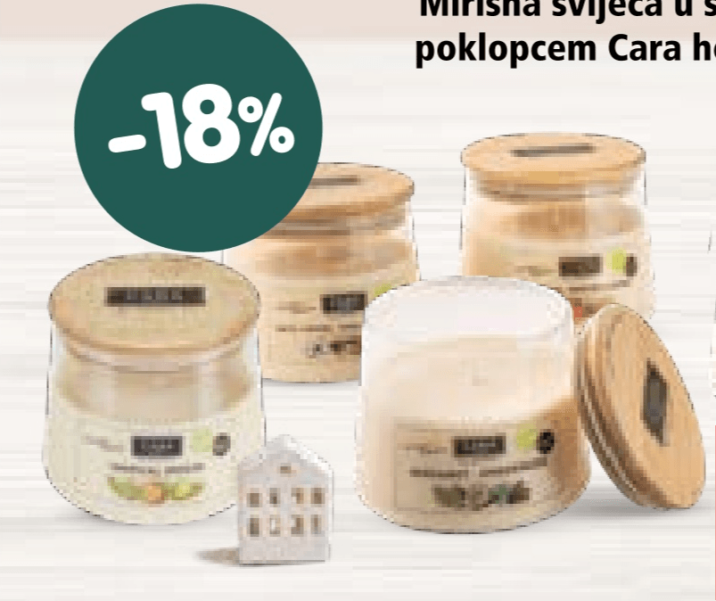 Mirisna svijeća u staklenoj dozi s poklopcem 1 kom Cara home by Nussyy - Akcija u trgovini Interspar