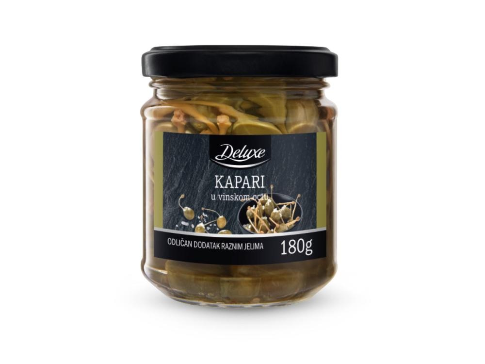 Kapari u vinskom octu 212 ml Deluxe - Akcija u trgovini Lidl