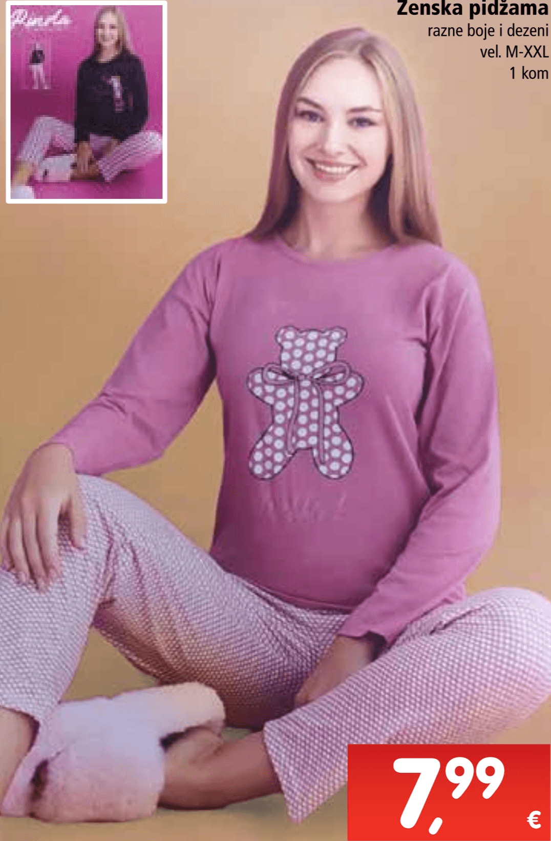 Ženska pidžama 1 kom Rinda - Akcija u trgovini Interspar