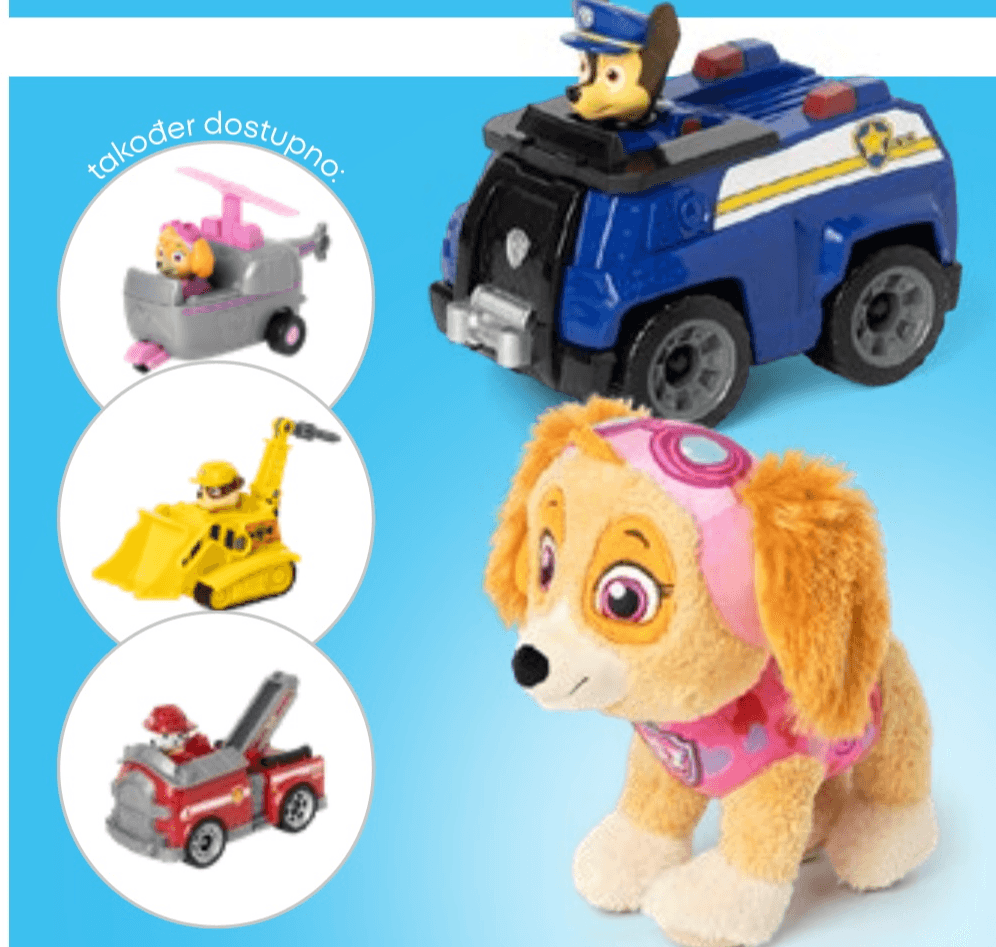 Paw Patrol plišana igračka ili vozilo Psići u ophodnji - Akcija u trgovini Pepco