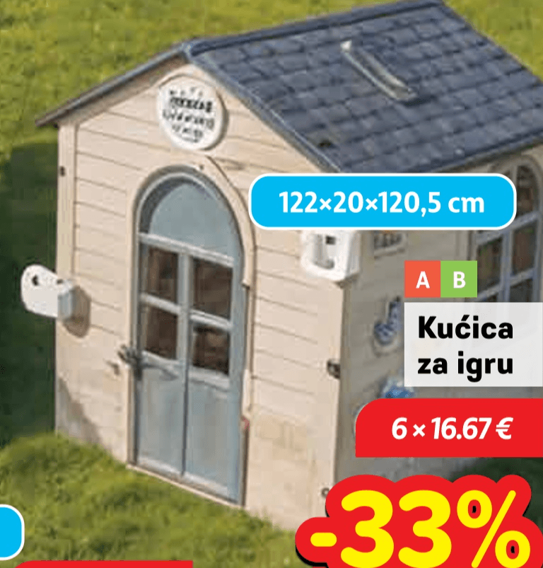 Kućica za igru 122x20x120,5 cm - Akcija u trgovini Plodine