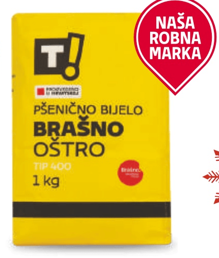 T! Oštro brašno 1 kg - Akcija u trgovini Tommy