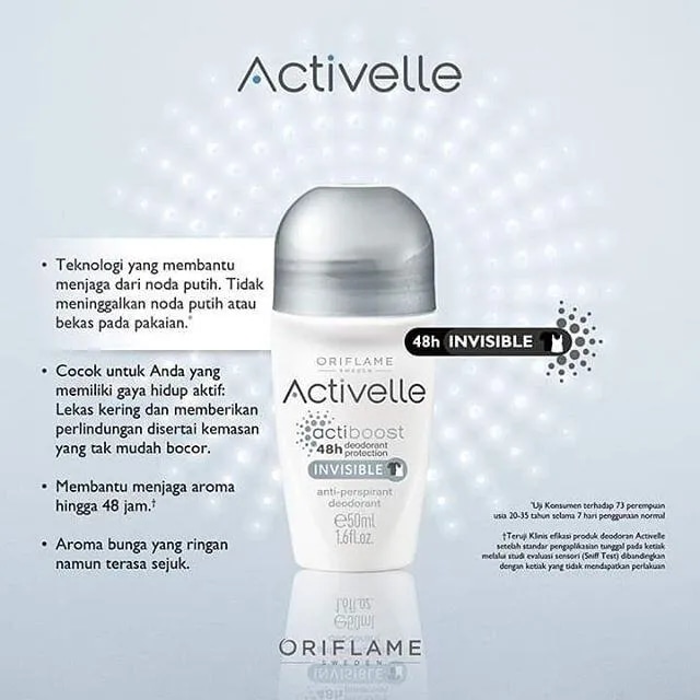 Activelle Invisible Fresh antiperspirant roll-on dezodorans 50 ml - Akcija u trgovini Oriflame