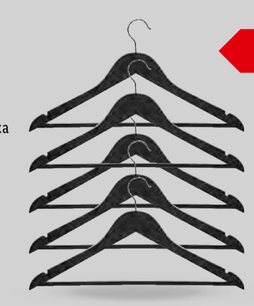 W5 Vješalice za odjeću 5 komada u setu - Akcija u trgovini Lidl