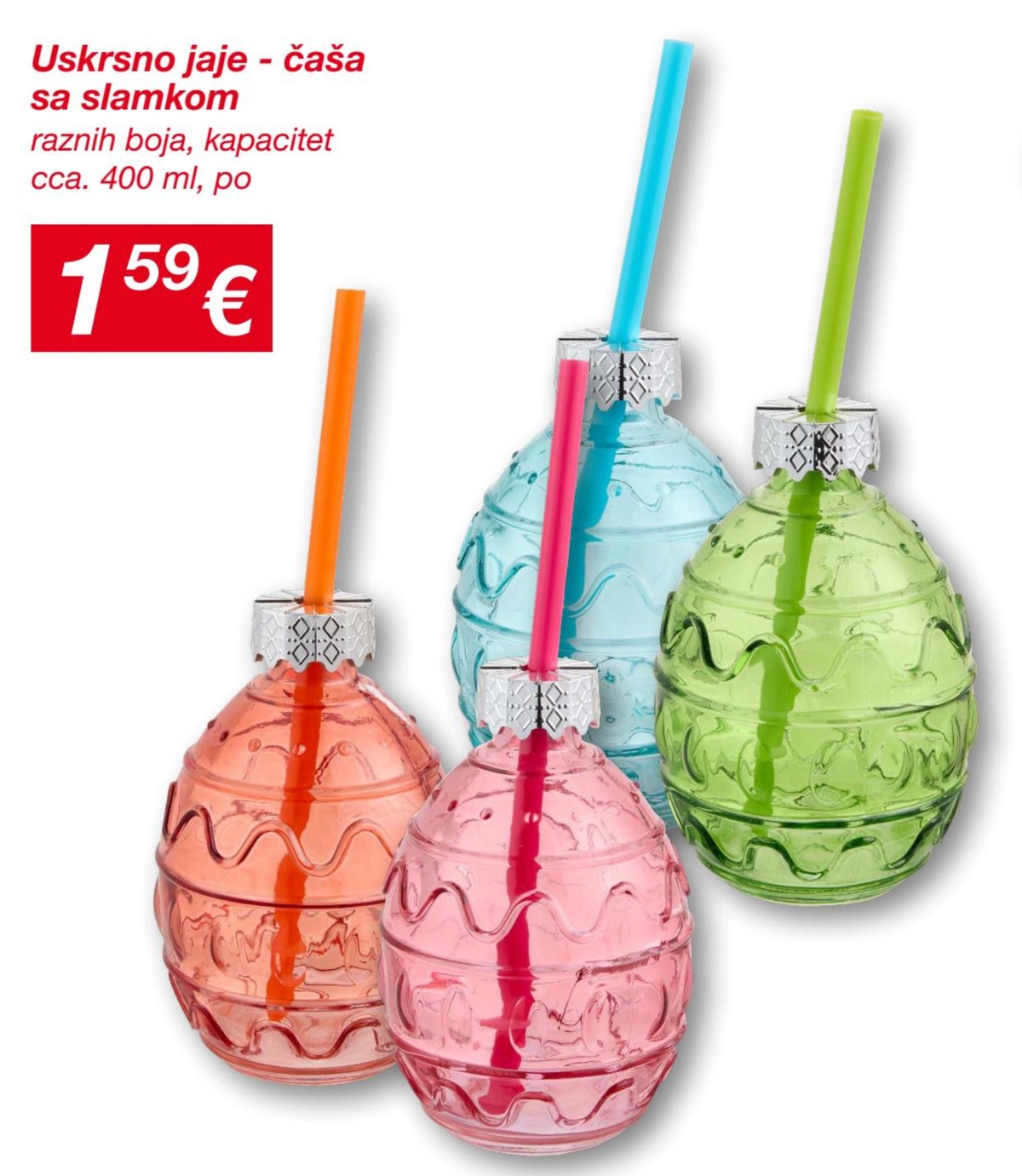 Uskrsno jaje - čaša - Akcija u trgovini Kik