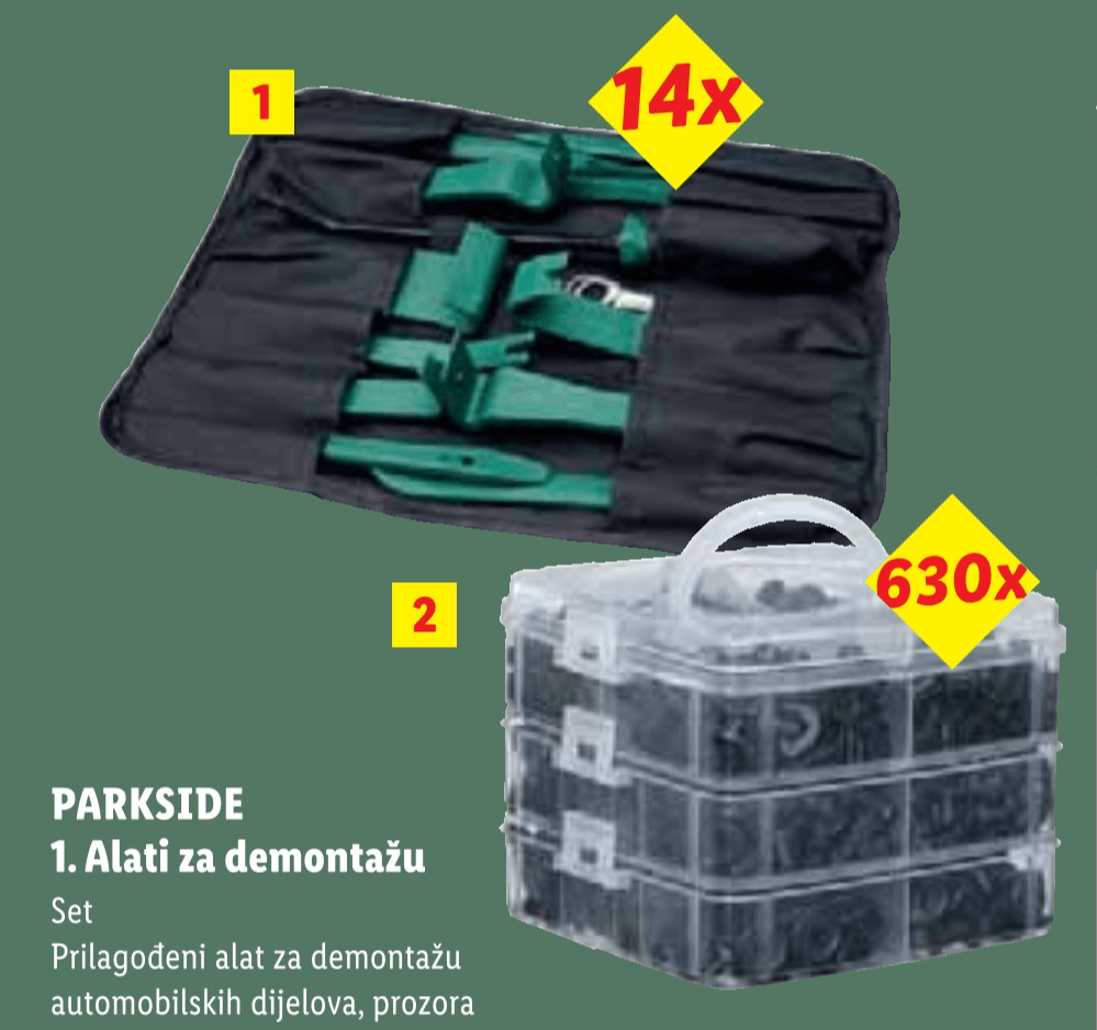 PARKSIDE Alati za demontažu i Kvačice za pričvršćivanje s vezicama Set - Akcija u trgovini Lidl