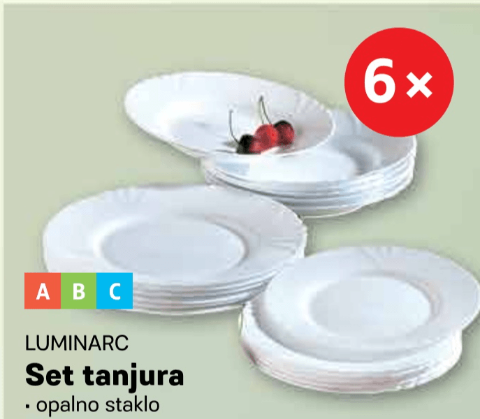 LUMINARC Set tanjura 6x - Akcija u trgovini Plodine