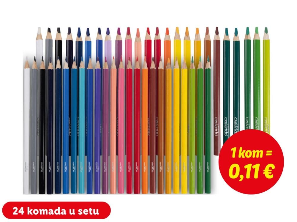 Crelando drvene bojice 24 kom Akcija u trgovini Lidl