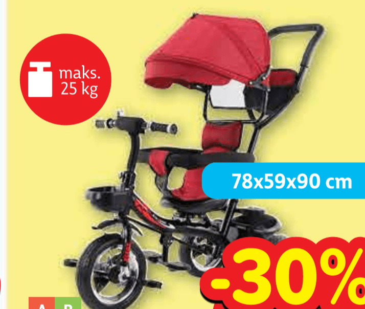 Tricikl 78x59x90 cm - Akcija u trgovini Plodine