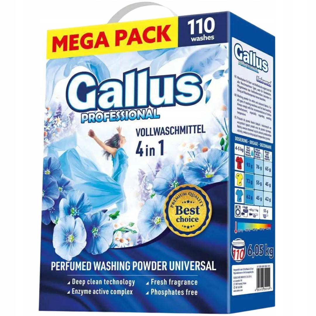 GALLUS Prašak za rublje 6.05kg - Akcija u trgovini Pivac