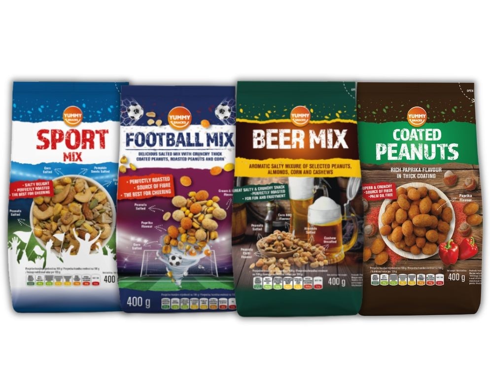Grickalice Beer Mix ili Football Mix 400 g YUMMY Akcija u trgovini Spar