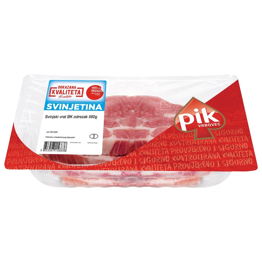 Svinjski vrat odrezak bez kosti 560 g PIK Akcija u trgovini Konzum