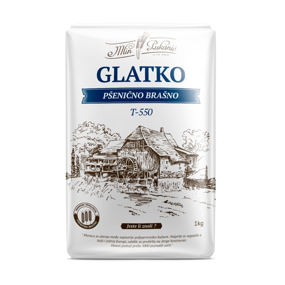 Brašno glatko T-550 1 KG Mlin Pukanić - Akcija u trgovini 365 Market